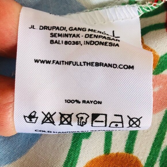 FAITHFULL THE BRAND Vittoria Midi Dress in Anita Floral on white US 6 Medium - Picture 15 of 16